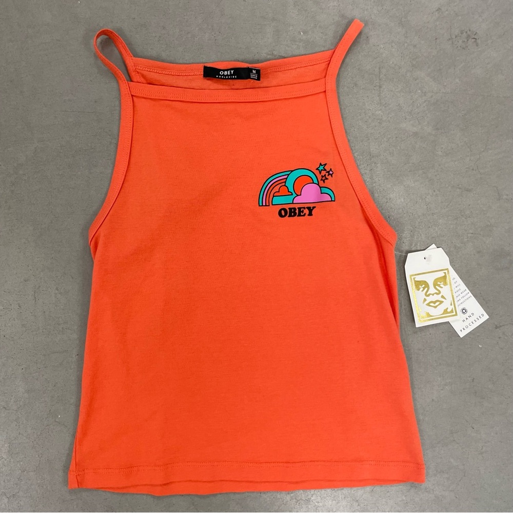 Obey Vibrant Orange Tank Top